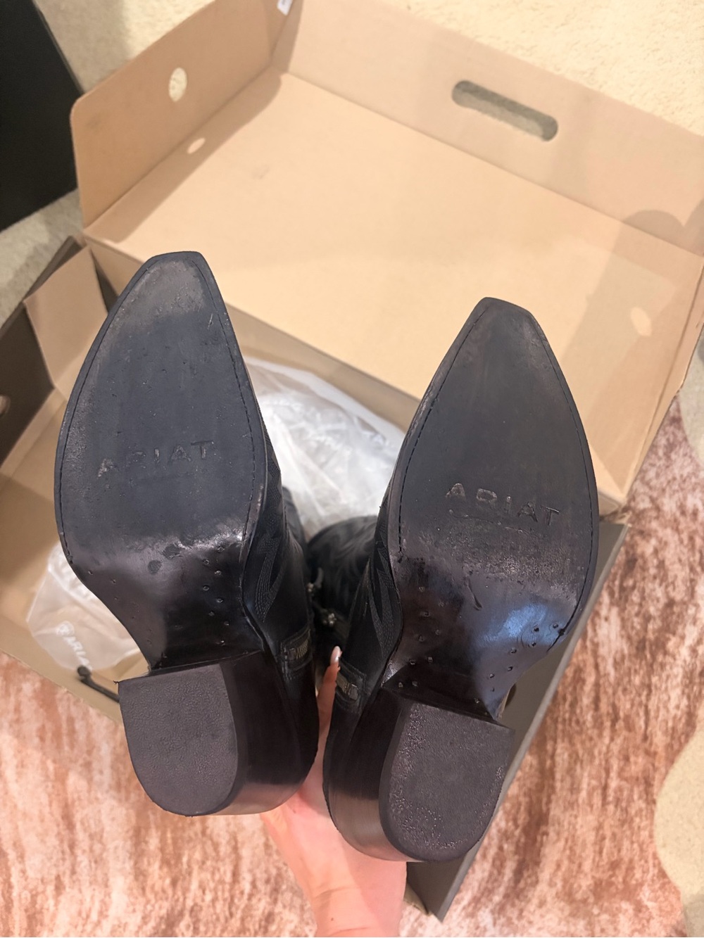 Ariat Black Tall Leather Boot - Picture 4 of 5